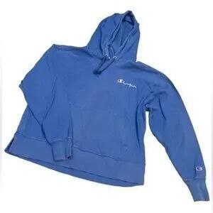 Vintage Champion Reverse Weave Hoodie Blue Mens Med Pullover Hooded Sweatshirt